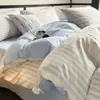 Conjunto de Quatro Peças Capa de Edredom de Fio de Algodão Puro Camada Tripla Classe A Peça Única de Algodão Puro 150X200X230Cm Capa de Edredom Duplo Lençóis de Cama Peça Única
