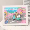 Nova Pintura de Diamante 5D de Desenho Animado Kapibala com Porta-Retrato DIY Brinquedo Educacional Infantil Presente Pintura com Adesivo de Diamante