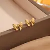 2025 Nuevos Pendientes de Aro Serie Princesa de Escape de Acero de Titanio Explosiones en Vivo de TikTok Pendientes Frescos y Dulces para Mujer