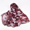 Outono e Inverno Nova Moda Elegante Lenço Longo de Folha Alta Qualidade Gaze de Bali Estampada Lenço Xale Feminino Lenço de Cabeça Venda por Atacado