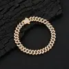 Pulsera de Acero Inoxidable de 8 mm con Moissanita Transfronteriza Europea y Americana, Cadena Cubana en Forma de Diamante de Lujo Ligero Joyería Hip-Hop Personalización