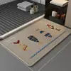 Alfombra antideslizante para baño tejida de lino, alfombrilla absorbente para el suelo para la entrada del baño y el lavabo, alfombrilla para los pies del inodoro, alfombra anticaídas