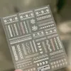 Adesivos de Unha com Padrão de Suéter da Moda Ts4201 Relevo Estilo Chanel Outono e Inverno Padrão Trançado Adesivos de Unha