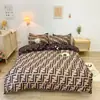 Juego de funda de edredón para dormitorio de cuatro piezas, sábana para cama de dormitorio de estudiante, juego de ropa de cama de tres piezas de algodón lavado individual/doble
