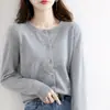 Suéter Cardigan de Punto para Mujer Otoño 2026 Cuello Redondo Suéter Corto de Lana Chaqueta para Mujer Venta al por Mayor Exportación