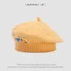 Gorros para Bebés y Niños Pequeños Estilo Primavera y Otoño Estilo Coreano Estilo Británico Lana de Artista Gorros de Punto Cálidos para Niños y Niñas Boinas para Bebés