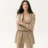 Cashmere 100% puro, novo cardigã de manga comprida outono/inverno, macio e confortável, conjunto de tricô feminino casual, modelador e elegante de três peças