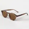 Óculos de Sol Fashion com Armação Redonda, Populares na Europa e América, Estilo de Luxo para Mulheres, Óculos Tr, Óculos de Sol de Acetato para Homens, Óculos de Sol