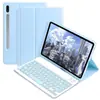 Funda protectora con teclado Bluetooth adecuada para Samsung Galaxy Tab S9FE, funda de cuero con ranura para lápiz para tableta Tab S10FEplus