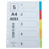 Papel con Paginación, Papel Clasificador de Hojas Sueltas, Papel Índice, 50 Páginas, 100 Páginas, A4, Plástico Gris Colorido, Separadores de Papel de 11 Agujeros