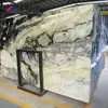 Wenlei Mármol Natural Verde Losa de Piedra de Lujo Procesamiento al por Mayor Pared de Fondo Encimera Mesa Escritorio Agente de Contratación