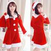 Bolsa de Regalo Gratis Caperucita Roja Disfraz Navideño Rojo de Manga Larga Uniforme Talla Única para Mujer Disfraz Navideño USD X50