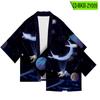 Origem transfronteiriça camisa kimono cardigã de sete mangas impressa em 3D tamanho grande solta casaco moderno masculino e feminino
