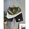 Pantalones Cortos Finos de Verano de Marca de Moda Combinación de Colores para Hombre Sueltos Versátiles Casuales Pantalones Deportivos para Hombre de Secado Rápido Pantalones de Playa