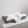 Almofada de Pescoço em Espuma de Memória em Forma de Borboleta Transfronteiriça Almofada de Chifre de Vaca de Reação Lenta Portátil Dobrável para Uso em Hotel e Casa Almofada para Vértebras Cervicais