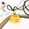 Tienda de oro con oro de arena vietnamita método antiguo diamante elefante auspicioso colgante elefante ruyi accesorios DIY collar de cuerda negra al por mayor