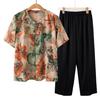 Cárdigan de verano 2024 para madres, traje de manga corta, camisa retro Guofeng para abuelas de mediana edad y mayores, ropa para ancianos