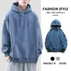 Sudadera casual de forro polar para hombre, talla grande, corte holgado, otoño/invierno 2026, adecuada para comercio electrónico transfronterizo y grandes almacenes