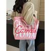 Bolso de Lona Pintado con Letras Grandes de Mujer Tailandesa Suave 2024 Nuevo Bolso de Hombro de Moda Versátil