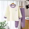 Conjunto de ropa de otoño para niños, ropa interior para bebé, ropa para casa, pijama de manga larga Clase A para niños y niñas, tallas 80-170, estilo otoño e invierno