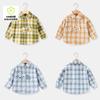 Ropa de Bebé, Camisas de Cuadros de Manga Larga para Niños, Tops para Niños y Niñas, Ropa Casual de Primavera y Otoño para Niños, Camisas para Niños