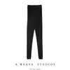 Calças leggings de cashmere com drawdown para mulheres, uso interno e externo, calças de malha, quentes, de cintura alta, justas, calças de cashmere espessas