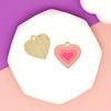 Llavero con colgante de aleación con forma de corazón y gotas de aceite para San Valentín, accesorio de joyería DIY de color rosa y amor, hecho a mano.