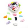Mezcla 10 Resina Pato Hongo Dona Oso Colgante diy Aretes Bolsa Llavero Accesorios para Funda de Teléfono