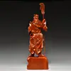 Adornos de Estatua de Guan Gong Tallada en Palo de Rosa Guan Yu Wu Caishen Decoración para el Hogar Sala de Estar Entrada Oficina Artesanías de Caoba