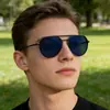 [Personalizado] Óculos de Sol Aviador Retrô, Óculos de Sol com Proteção UV para Homens, Óculos Especiais para Dirigir em Longas Distâncias, Óculos Sapo