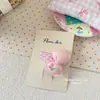 Nuevo Tejido Bordado Coreano Hecho a Mano Relleno de Algodón Lazo para Niñas y Niños, Versátil, Lindo y Dulce, Envuelto con Pinzas Laterales de Tela