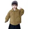 Jaqueta Matelassê Infantil Outono e Inverno 2026 Novo Estilo Roupas Grossas Quentes para Fim de Outono Roupas Finas de Algodão de Inverno para Bebê