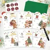 Nueva tarjeta de Navidad transfronteriza de alta gama, tarjeta de felicitación navideña con portadinero, texto en inglés y juego de sobres
