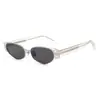 Colección de Gafas de Sol de Metal, Nuevo Estilo de Alta Gama para Mujer, Moda Personalizada Fotografía Callejera, Gafas de Sol Lisas Ojo de Gato Anti-UV para Hombre