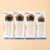 Conjunto de escova de cabelo de nylon transfronteiriça, pincel de giz de água e acrílico, 6 pincéis de pintura faça você mesmo para crianças, pincel de pintura a óleo