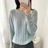 Suéter Vintage de Tricô com Tranças para Mulheres 2026 Outono/Inverno Novo Pulôver Manga Longa Camisa Base Urso de Mel Lã Quente Suéter Top