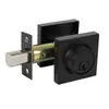 Cerradura de Pestillo Cuadrada Negra Mate Estilo Americano Transfronteriza Cerradura Oculta para Puerta Interior Cerradura Auxiliar para Puerta Principal de Aleación de Zinc Cerradura Invisible de Paso