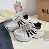 Zapatos retro súper populares para niñas pequeñas tipo "Dad Shoes" Primavera y Verano 2025 Transpirables con Suela Gruesa para Aumentar la Altura F2420