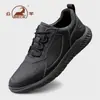 Zapatos de hombre de piel de vaca de primera capa marca Ram genuina, tenis de cuero genuino para hombre, zapatos casuales ligeros, de suela suave, antideslizantes para otoño e invierno