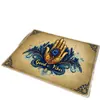 Felpudo Retro Estilo Europeo para Entrada, Alfombra de Terciopelo de Cristal para el Vestíbulo, Absorbente de Agua, Antideslizante, Resistente a la Suciedad, Felpudo para la Entrada, Felpudo para el Hogar