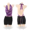 Feimu Secretária Abstinência Gola Balanço Costas Nuas Terno 6511 Lingerie Sexy Sedução Fenda Exposta Cobrindo Nádegas 20/Pacote