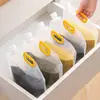 Bolsas de empaque de alimentos impresas en lotes pequeños, bolsas de mano con boca inclinada, bolsas transparentes para almacenamiento de alimentos en el hogar para arroz, y bolsas para porcionar/empaquetar