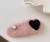 Otoño e invierno, nueva serie coreana de dopamina para chicas, peluche, amor, horquilla, flequillo, clip lateral, horquilla rota, tocado