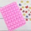Mini Doce 48 Mesmo Fofo Animal Silicone Molde Fruta Açúcar Geleia Pirulito Tinta de Fogo Cera Vertical