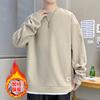 Conjunto esportivo de waffle masculino primavera e outono corrida lazer forrado com fleece espessado plus size conjunto esportivo feminino casal