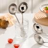 Cuchara Grande para Gachas del Hogar al por Mayor, Cuchara para Sopa, Cuchara para Hot Pot, Cuchara para Sopa Profunda, Cuchara de Acero Inoxidable 304 de Grado Alimenticio