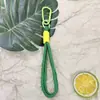 Chaveiro Colorido Cordão Mosquetão Trançado Boneco Corda de Mão Boneco de Pelúcia Acessórios para Bonecas Corda de Fita