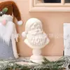 Busto do Papai Noel de Natal Transfronteiriço Decoração de Mesa de Natal Cabeça Branca do Papai Noel Resina