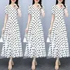 Vestido Largo de Lunares Verano 2026 Nueva Moda Elegante Ceñido a la Cintura Adelgazante Elegante Midi por Encima de la Rodilla Venta al por Mayor