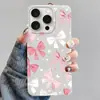 Adecuado para funda de teléfono Huawei Mate80ProMax, pulsera Honor X70 de moda, Nova15 con lazo rosa y blanco